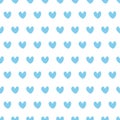 Simple Pastel Blue Heart Seamless Pattern on White Background Royalty Free Stock Photo