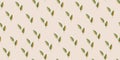 Seamless Autumn Leaves Pattern on Beige Background â Minimal Botanical Design for Fall Season Decor and Print Royalty Free Stock Photo