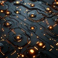futuristic minimalistic circuit board design