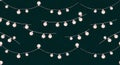String Lights on Dark Background - Seamless Pattern Royalty Free Stock Photo