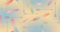 Pastel Feather and Arrow Pattern Background Royalty Free Stock Photo