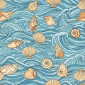 The pattern evokes a sense of the sea without depicting a specific location Royalty Free Stock Photo