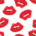 Seamless pattern. Female lips Royalty Free Stock Photo