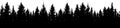 Seamless pattern of fir trees, silhouette of forest. Vector Royalty Free Stock Photo