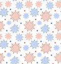 Seamless Pattern firework for Independence Day of USA, Wallpaper