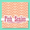 Seamless Pattern Fish Scales Special Package Beautiful Orange Color Vector Format Royalty Free Stock Photo