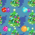 Seamless pattern fishbone in New Years balloons Royalty Free Stock Photo