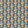 Seamless pattern fishes Royalty Free Stock Photo