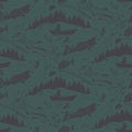 Seamless pattern for fishing theme.