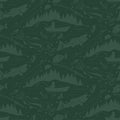 Seamless pattern for fishing theme. fish,fishman,lure,rod a