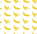 Seamless pattern with flat illustration bananas.