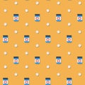 Seamless pattern in a flat style with jar pills Royalty Free Stock Photo