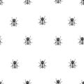 Seamless pattern with flies. Vector background with houseflies Royalty Free Stock Photo