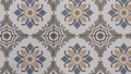 Seamless pattern with floral Azulejo patchwork mosaic wallpaper and vintage retro background