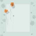 Seamless pattern. Floral decoration. Birthday card. Blossoming orange flowers on a green background. Watercolor Royalty Free Stock Photo