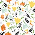 Seamless pattern with floral