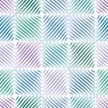 Seamless pattern with flourishes in square shape, repeated green and blue scroll background, universal backdrop, curl