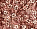 Seamless pattern flower allover design with background