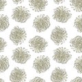 seamless pattern with flower of chrysanth Royalty Free Stock Photo