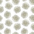 seamless pattern with flower of chrysanth Royalty Free Stock Photo