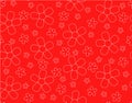 Seamless pattern with flower outline vector