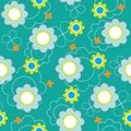 Seamless pattern with flowers Royalty Free Stock Photo