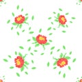 Seamless pattern flowers. The endless repetition seamless pattern created mesmerizing effect Royalty Free Stock Photo