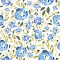 Pattern with flowers, watercolor, texture, textile Royalty Free Stock Photo