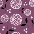 Seamless pattern with flowers hydrangea