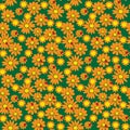 Seamless pattern of flowers and ladybirds Royalty Free Stock Photo