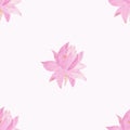 Seamless pattern with flowers lotus