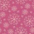 Seamless pattern with flowers on rose background Royalty Free Stock Photo