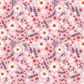 Seamless pattern with flowers. Vector illustrations