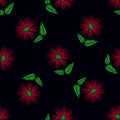 Seamless pattern of flowers