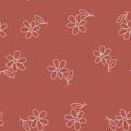 Seamless pattern with flowers for your design. Vector