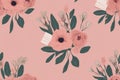 seamless pattern with flowersseamless pattern with flowersfloral seamless pattern with hand drawn flowers and leaves