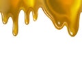 Seamless pattern of flowing honey. Realistic watercolor illustration of honey Royalty Free Stock Photo