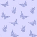 Seamless pattern with flying butterflie Royalty Free Stock Photo