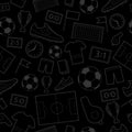 Seamless pattern of football symbols Royalty Free Stock Photo