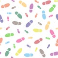 Seamless pattern with footsteps Royalty Free Stock Photo