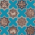 Seamless pattern in the form of Persian tiles
