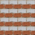 Seamless pattern of fragment of red and white stone wall Royalty Free Stock Photo