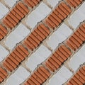 Seamless pattern of fragment of red and white stone wall Royalty Free Stock Photo