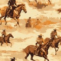 Seamless pattern of Frederic Remington\'s work