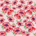 Seamless pattern with free watercolor colors