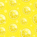 Seamless pattern with fresh fruit citrus