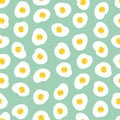 Seamless pattern with fried eggs