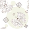 Seamless pattern fro butterflies. Royalty Free Stock Photo