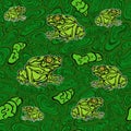 Seamless pattern of frog Royalty Free Stock Photo