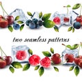 Seamless pattern from fruits.